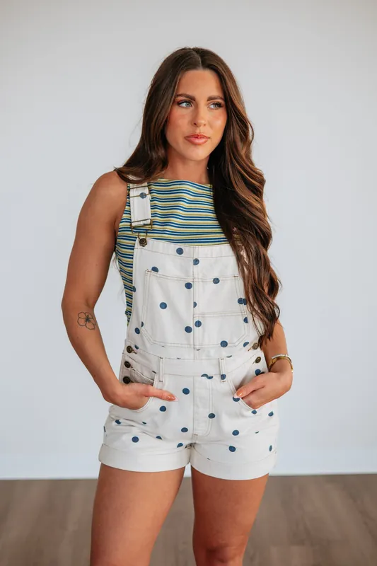 Candyn Short Overalls - Peach Love California