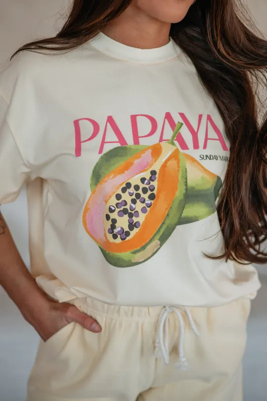 Papaya Graphic Tee - Sunday Edition