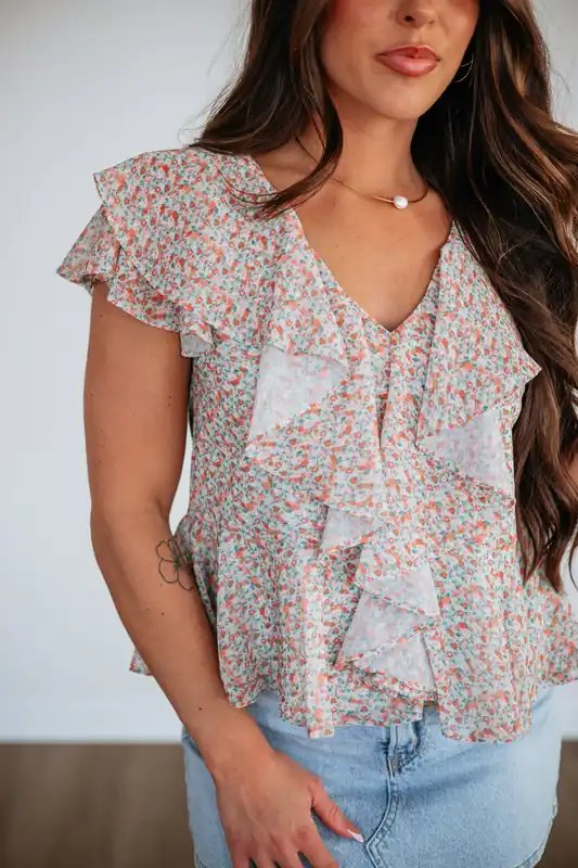 Shanae Floral Top - Stitch & Co.