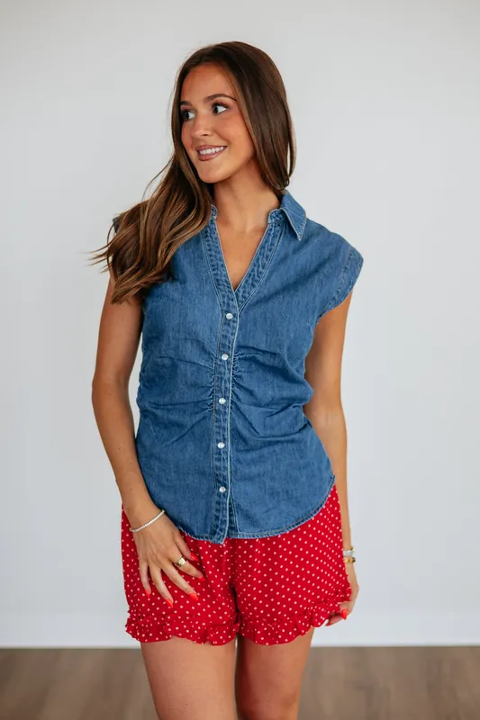 Mikella Risen Denim Top - Risen Jeans