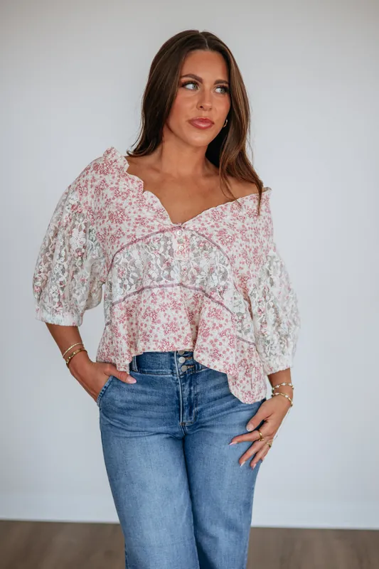 Katya Floral Top - POL Clothing