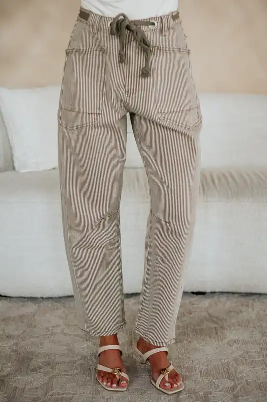 Braya Striped Pants - Miou Muse