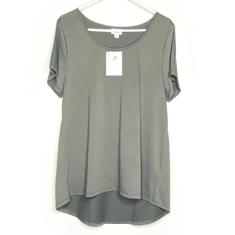 LuLaRoe Womens XL Solid Smoke Gray Classic T S/s Top | NWT