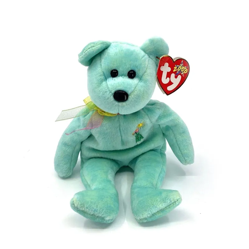 Ty Original Beanie Babies 2000 ‘Ariel’ Bear Plush Toy - Vintage