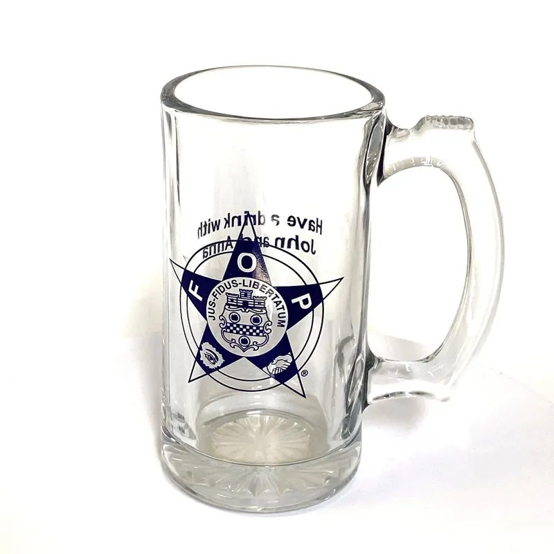 Excellent Fraternal Order of Police Clear Glass Mug - Unmarked