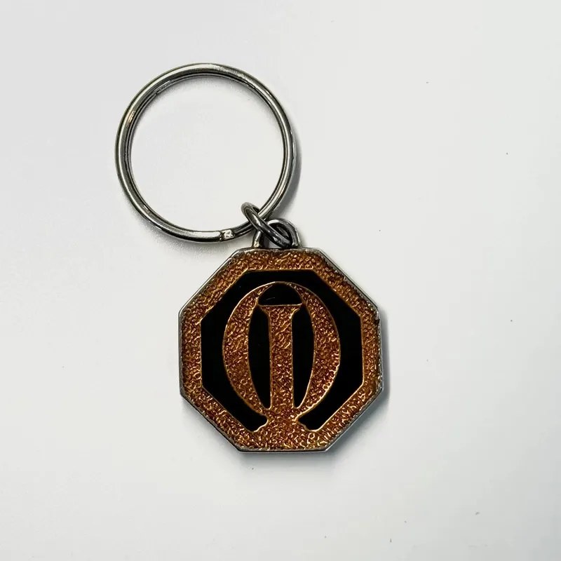 Optimists International Gold/Black Metal Keychain Key Ring Pre-Owned