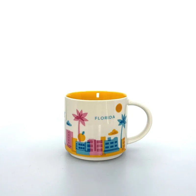 2015 Starbucks Florida YOU ARE HERE Coffee Mug 14 fl oz Collectors Cup Pre-Owned