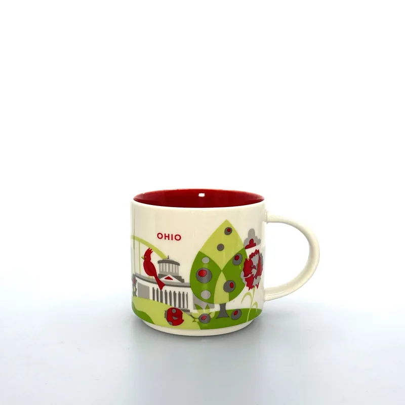 2014 Starbucks Ohio YOU ARE HERE Coffee Mug 14 fl oz Collectors Cup EUC