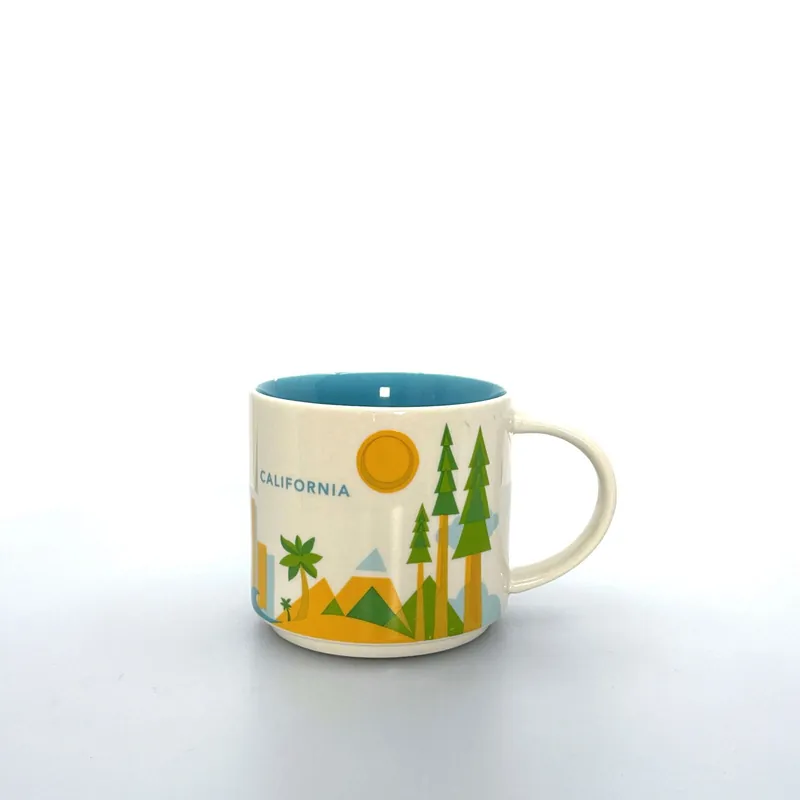 2015 Starbucks California YOU ARE HERE Coffee Mug 14 fl oz Collectors Cup Pre-Owned