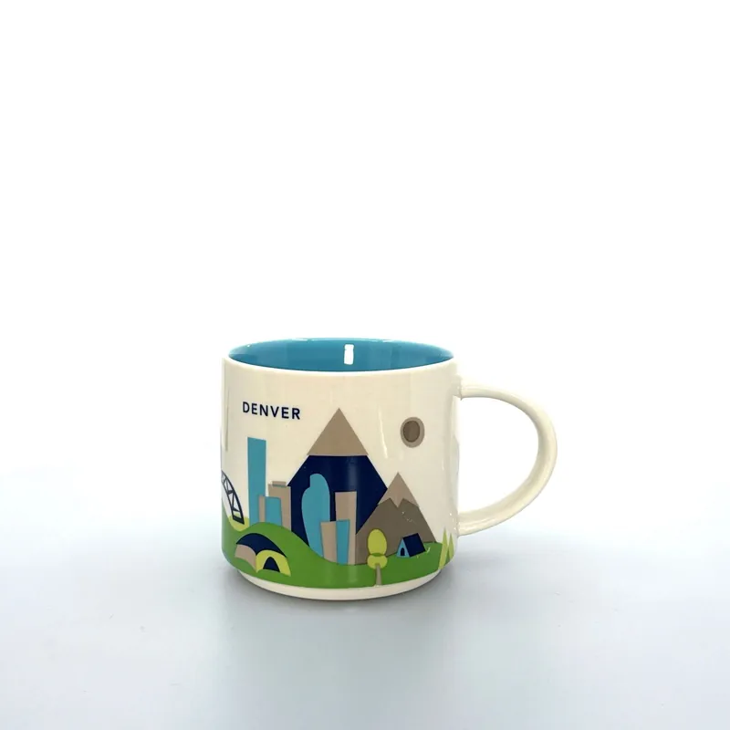 2013 Starbucks Denver YOU ARE HERE Coffee Mug 14 fl oz Collectors Cup Pre-Owned