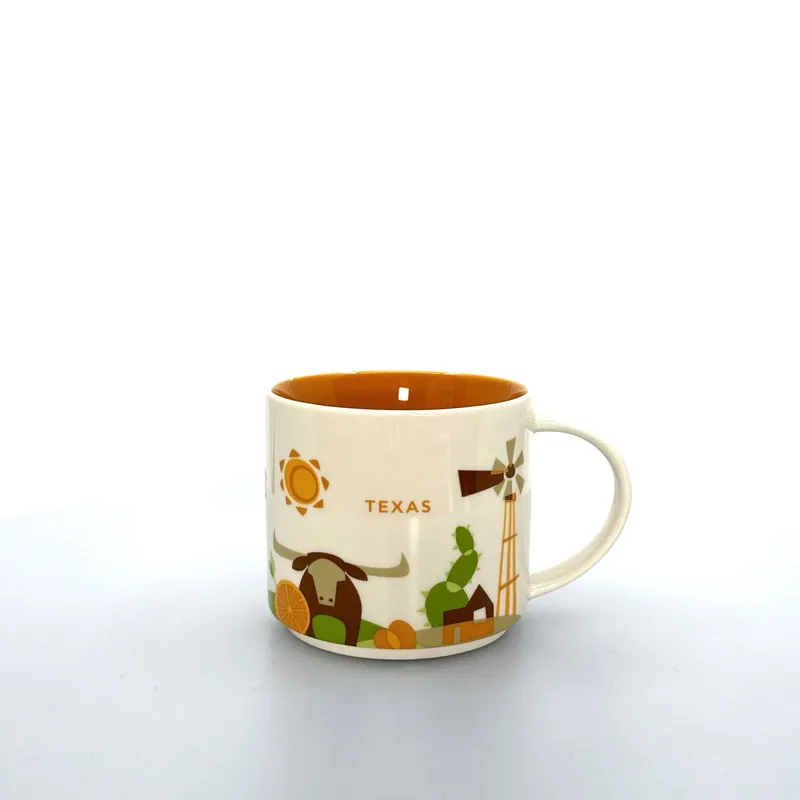 2017 Starbucks Texas YOU ARE HERE Coffee Mug 14 fl oz Collectors Cup Pre-Owned