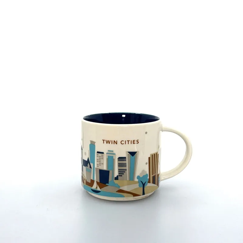 2014 Starbucks Twin Cities YOU ARE HERE Coffee Mug 14 fl oz Collectors Cup EUCo0