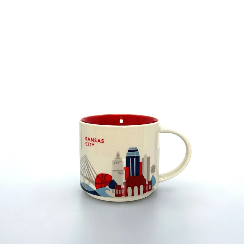 2016 Starbucks Kansas City YOU ARE HERE Coffee Mug 14 fl oz Collectors Cup Pre-Owned