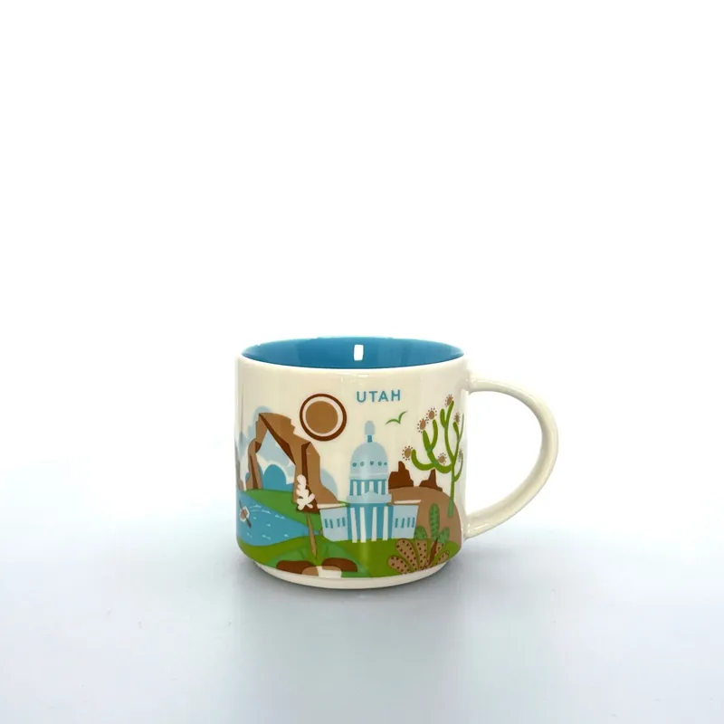 2016 Starbucks Utah YOU ARE HERE Coffee Mug 14 fl oz Collectors Cup Pre-Owned