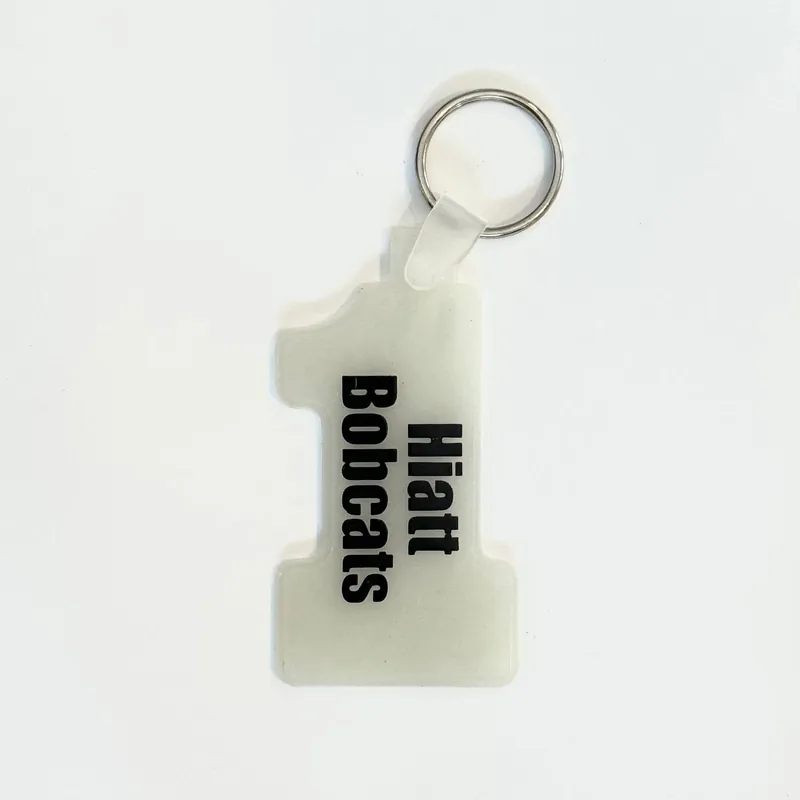 Des Moines, IA Hiatt Bobcats #1 Plastic Keychain Key Ring, Used - Unmarked