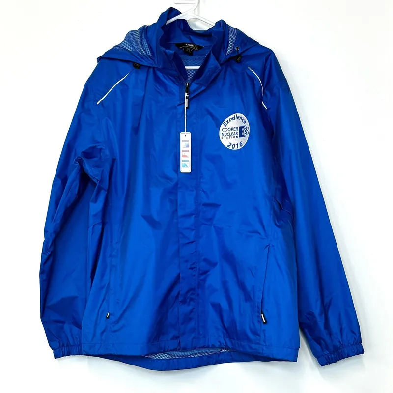 Cooper Nuclear Station 2016 | Mens Full Zip Weather Jacket | Color: Blue | Size: XL | NWT - Northend