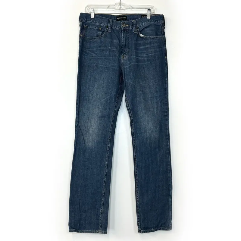 Bullhead Mens Slim Denim Jeans – Comfortable Fit for Everyday Wear – Perfect for Men – Available in Blue, Size 32x34