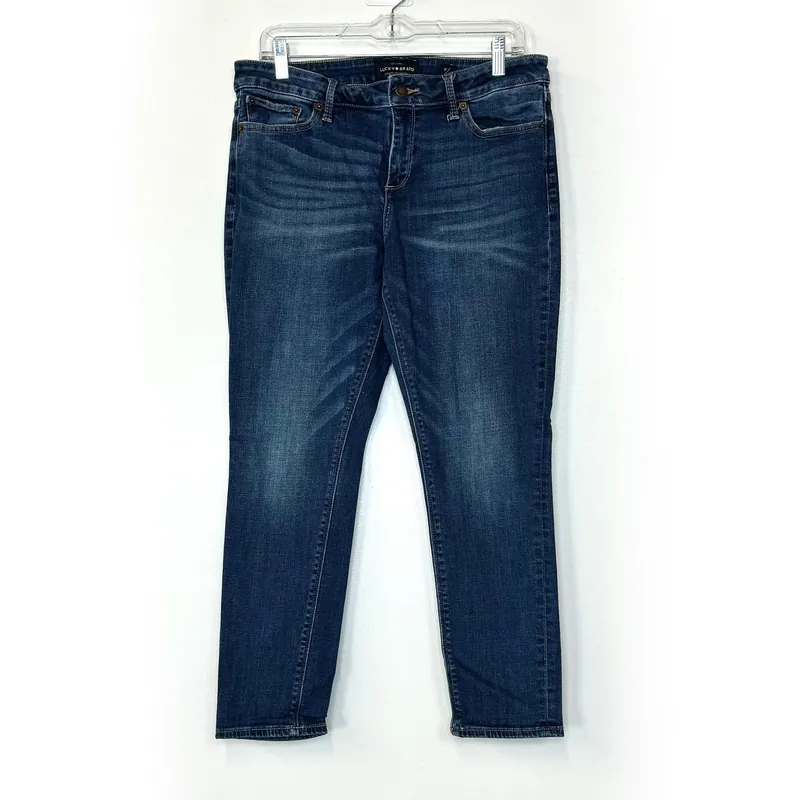 Lucky Brand Womens Lolita Crop Denim Jeans – Machine Washable Comfort for Everyday Wear – Size 12/31 – Color: Blue