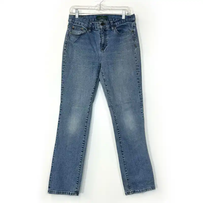 Ralph Lauren LRL Women's Classic Straight Denim Jeans - Size 8 - Blue - Cotton/Elastane Blend