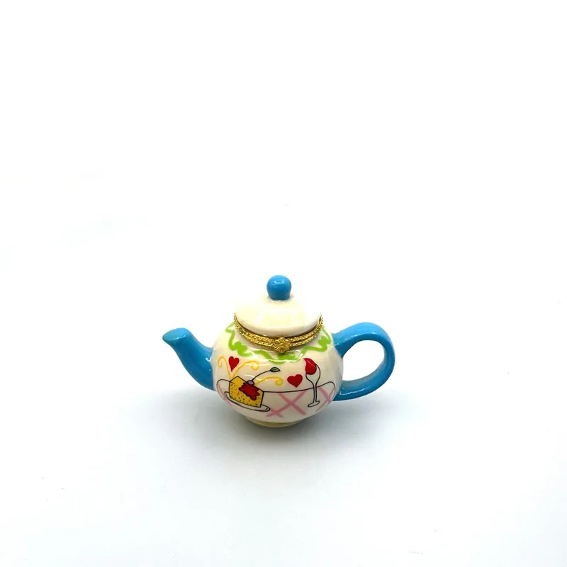 Collectible | Jewelry Box Miniature Teapot | Color: White | Vintage - GKA