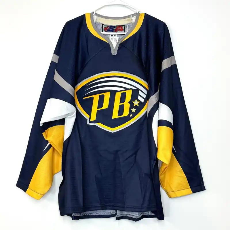 Players Bench | SP flo-Knit Hockey Jersey | Color: Blue/Gold | Size: XL | NEW