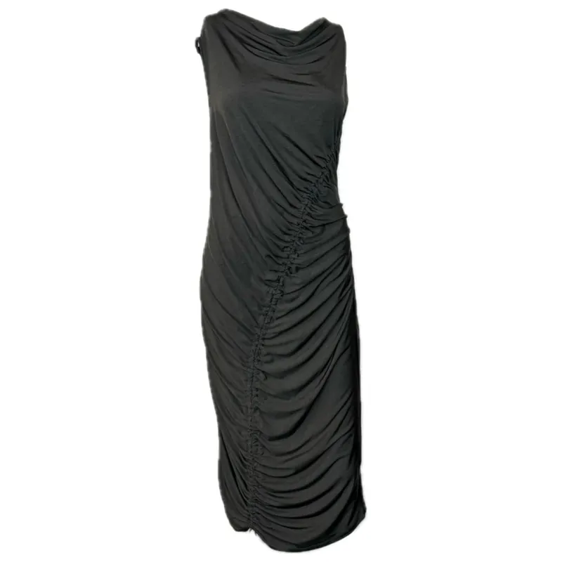 next | Womens Gathered Bodycon Dress | Color: Gray | Size: 14 | Pre-Owned