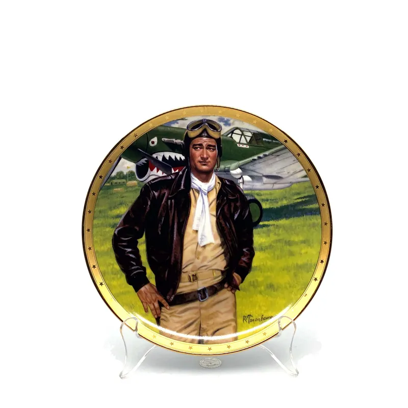 John Wayne | Symbol Of America’s Fighter Pilot | Franklin Mint Collectors Plates Series | 8 in. - The Franklin Mint