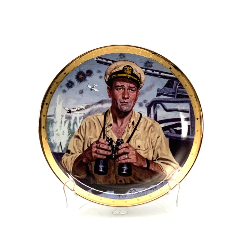 John Wayne | Symbol Of America’s Naval Heroes | Franklin Mint Collectors Plates Series | 8 in. - The Franklin Mint