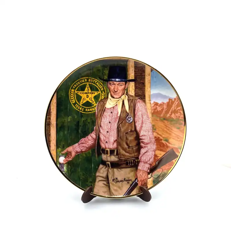 John Wayne | Long Arm Of The Law | Franklin Mint Collectors Plates Series | 8 in. | EUC - The Franklin Mint