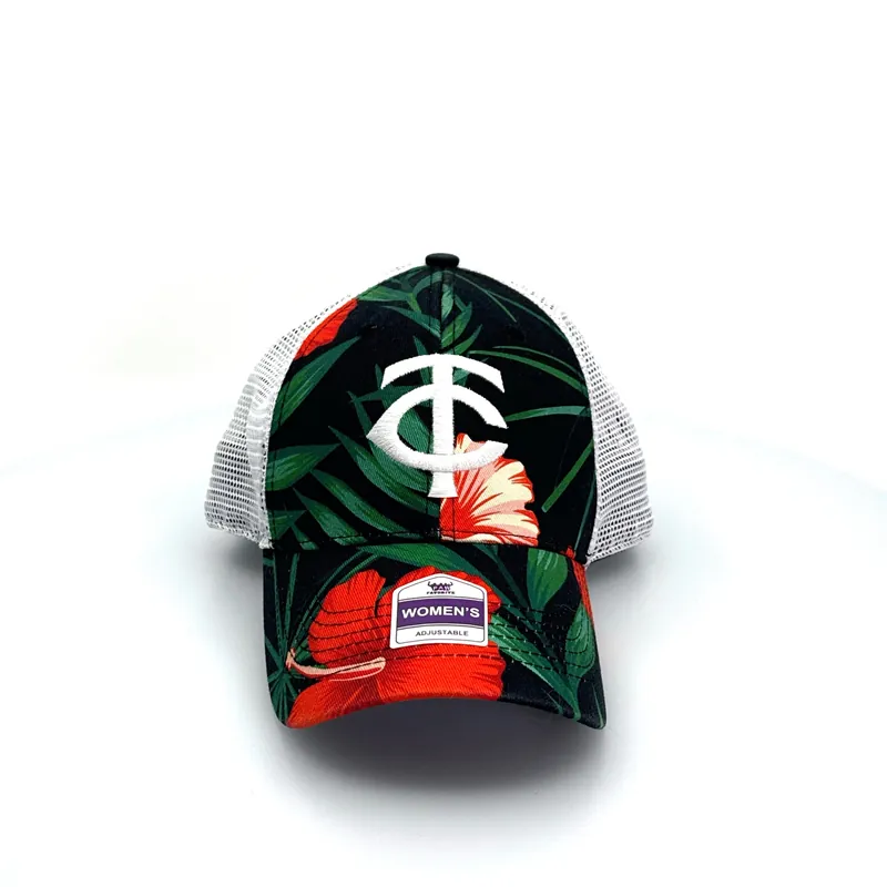 Minnesota Twins | Botanical Baseball Hat | Black/White/Multicolor | NWT | Womens - MLB