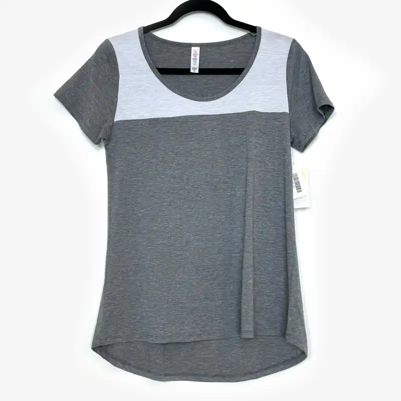LuLaRoe Vault | Classic T | Color: Gray/gray | Size: XS (2-4) | Colorblock | NWT
