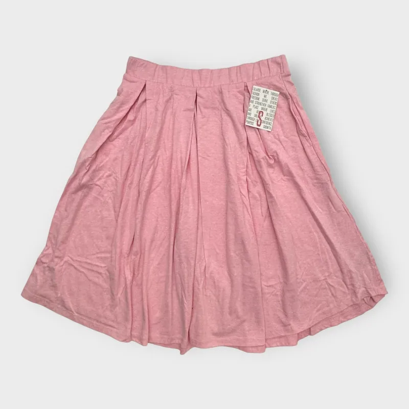 LuLaRoe Madison Pleated Skirt w/Pockets | S (6-8) | Light Pink Solid | NWT