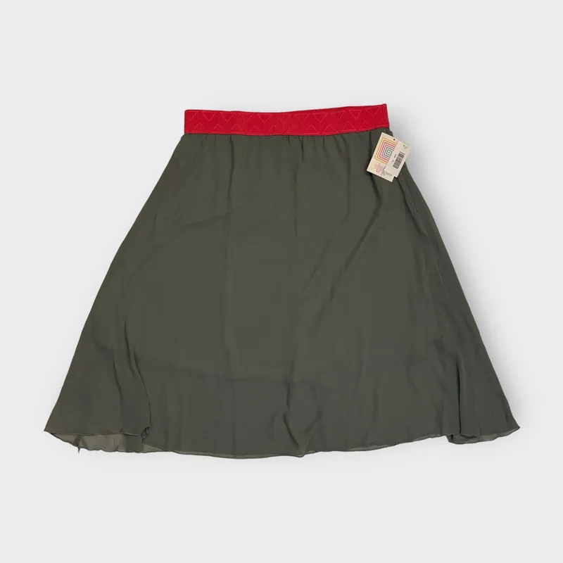 LuLaRoe Lined Lola Skirt | XL | Pink/Gray Colorblock | NWT