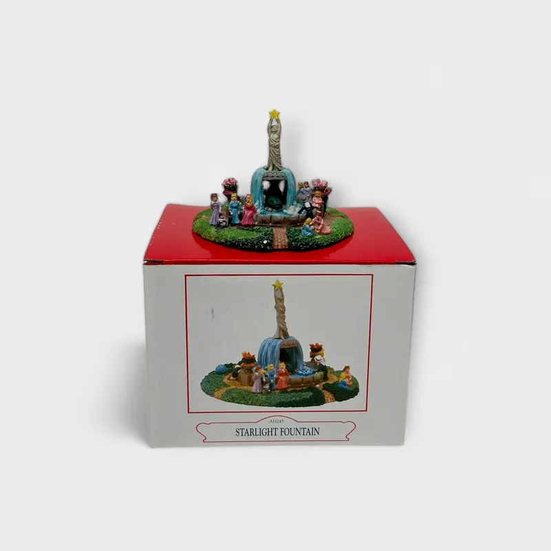 Liberty Falls Starlight Fountain - Hand Painted Americana Miniature - Mint Condition
