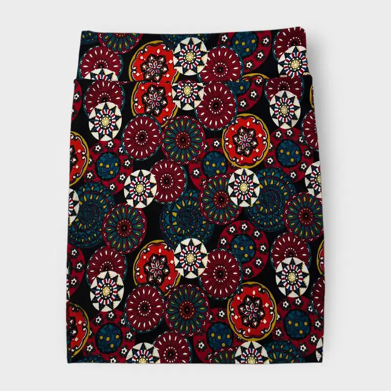 LuLaRoe Cassie Pencil Skirt - Multicolor Geometric Pattern - Size 3XL (24-26) - NWT