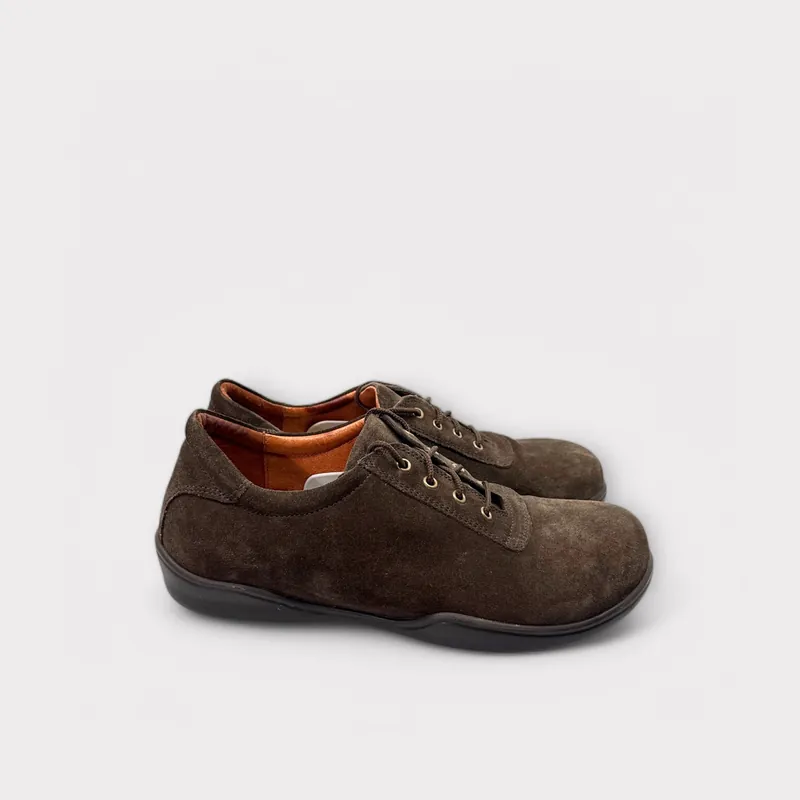 Birkenstock Footprints Suede Shoes - 39 EU / US 8 - Brown Lace-Up - Soft Cork Insole