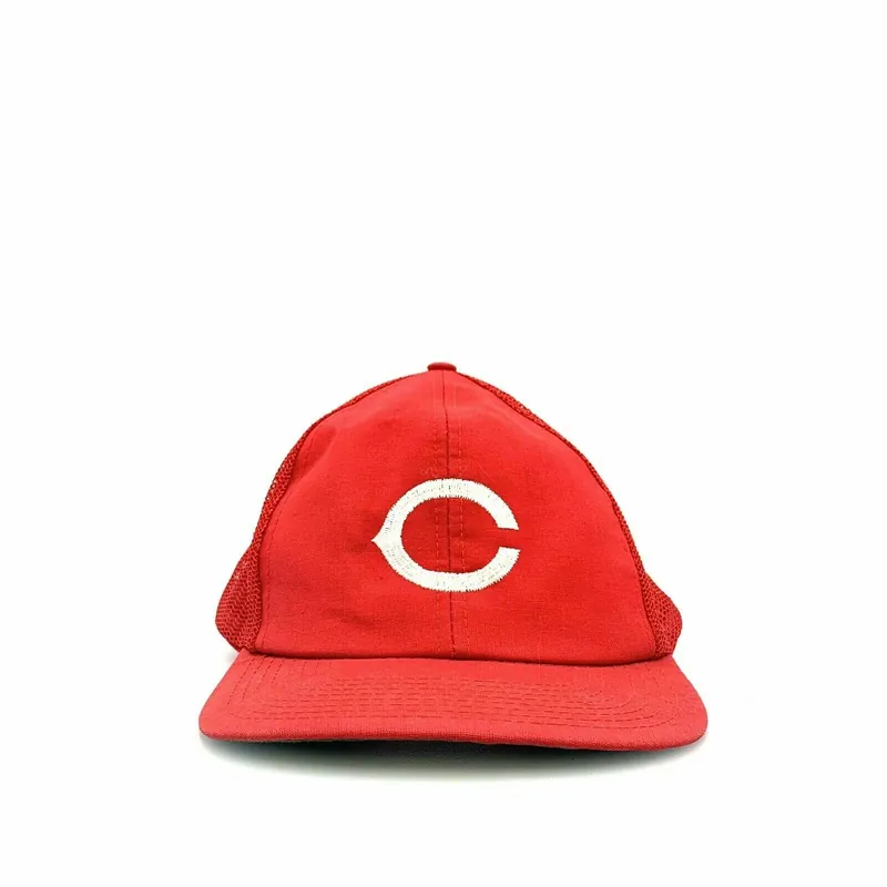 Stylish Vintage Twins Enterprises Cincinnati Reds Snapback Trucker Hat - Size M/L, Red