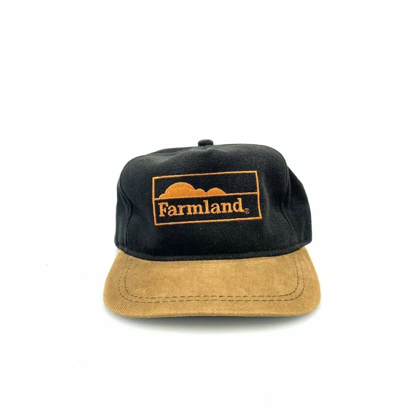 Statement K-Products Tour Cap FARMLAND Fitted Hat - Size M/L, Black/Brown, Very Good