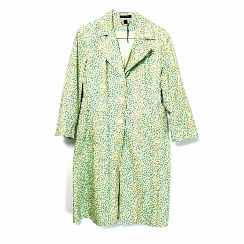 Enchanting Express Womens Long Floral Coat - Size Large NWOT
