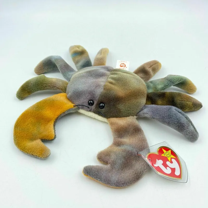 Ty Original Beanie Babies Claude The Crab Plush Toy - Excellent Cond. - Vintage