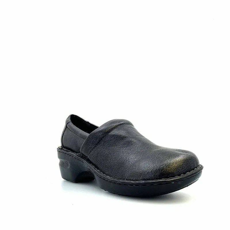 Comfortable Boc Born Concept Womens Size 9 Drak Gray Leather Clogs Shoes - Børn