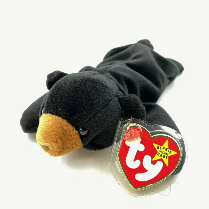 Ty Original Beanie Babies Blackie The Bear Plush Toy - Excellent Cond. - Vintage