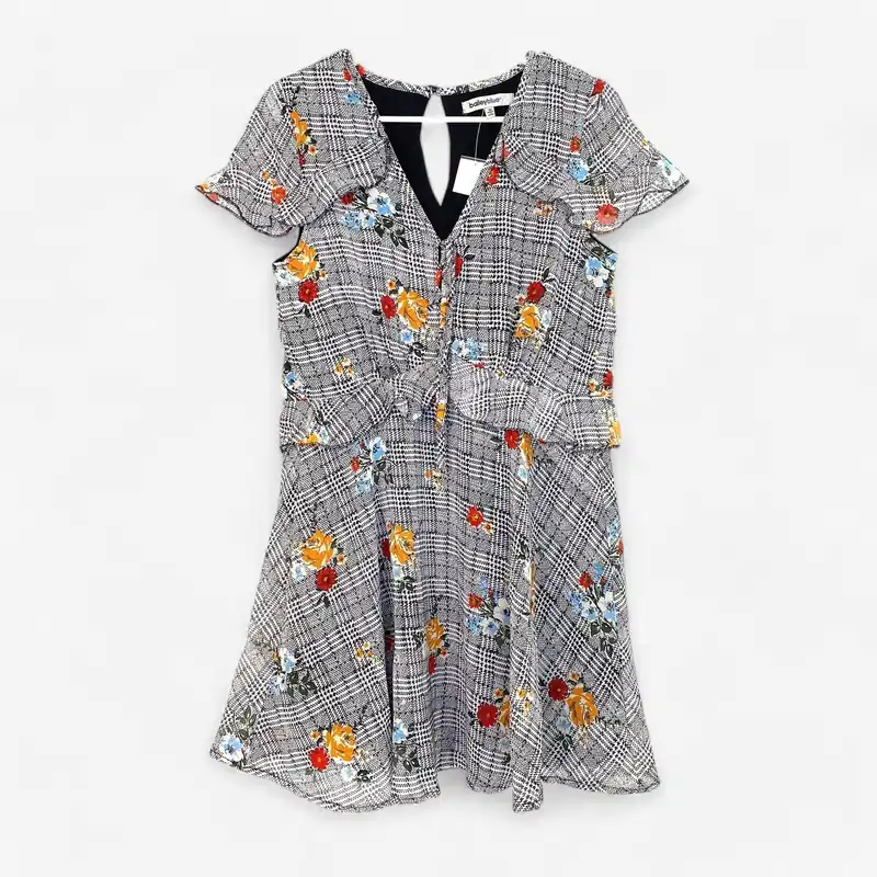 Bailey Blue Juniors Sleeveless Fit & Flare Dress with Keyhole Tie Front - Size M - New with Tags
