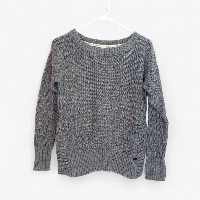 TOMS Women's Gray Knitted Long Sleeve Pullover Crewneck Sweater - Size Large