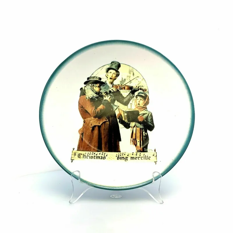 Norman Rockwell “The Saturday Evening Post” Christmas Carol Plate Dec 8, 1923 - Curtis Publishing