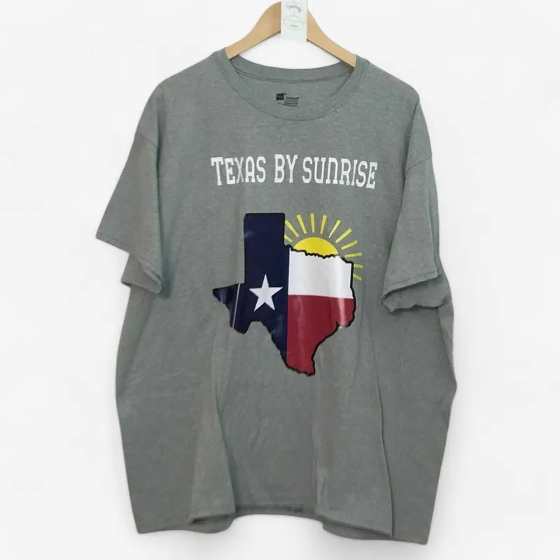 Hanes Men's Gray 'Texas By Sunrise' ComfortSoft T-Shirt - Short Sleeve - Size 3XL