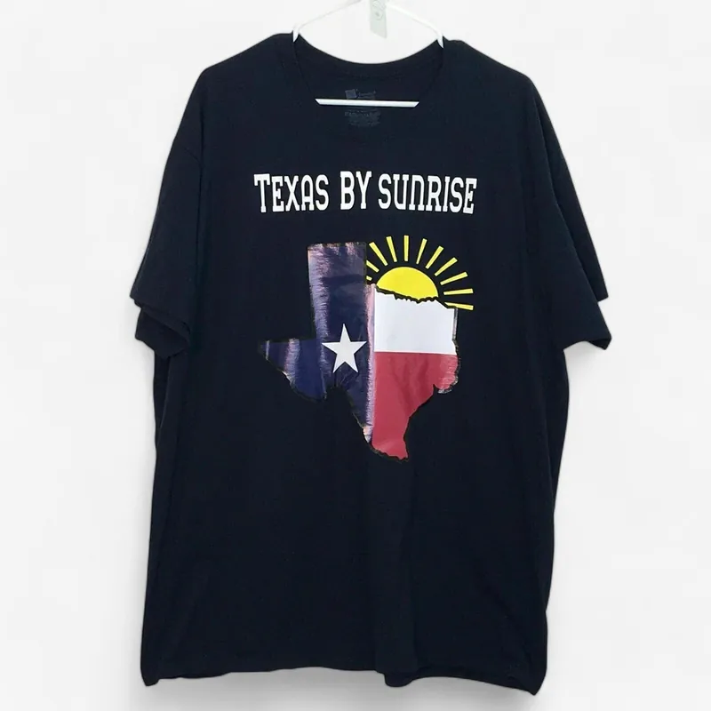 Hanes Men's Blue 'Texas By Sunrise' ComfortSoft T-Shirt - Short Sleeve - Size 3XL