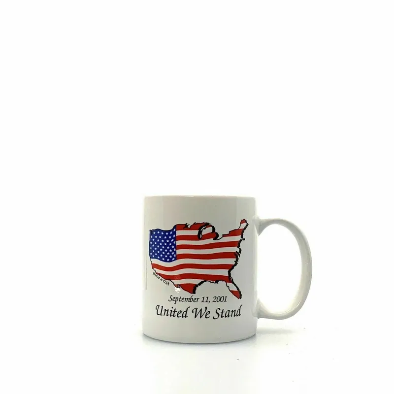 September 11, 2001 United We Stand Stars And Stripes Red White & Blue Cup Mug - Unmarked