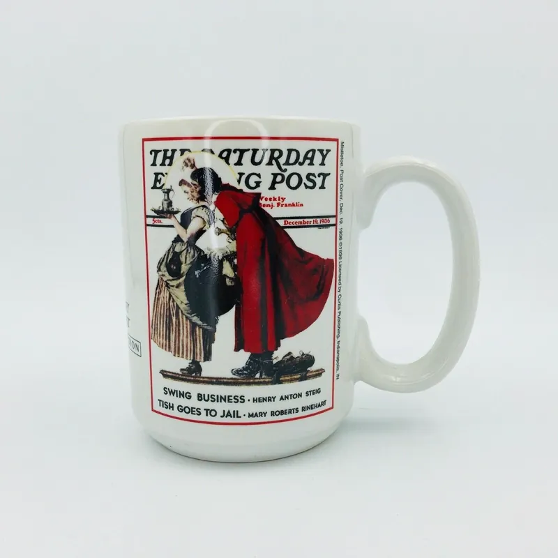 Norman Rockwell Saturday Evening Post Coffee Mug Christmas Coll. Dec 19, 1936