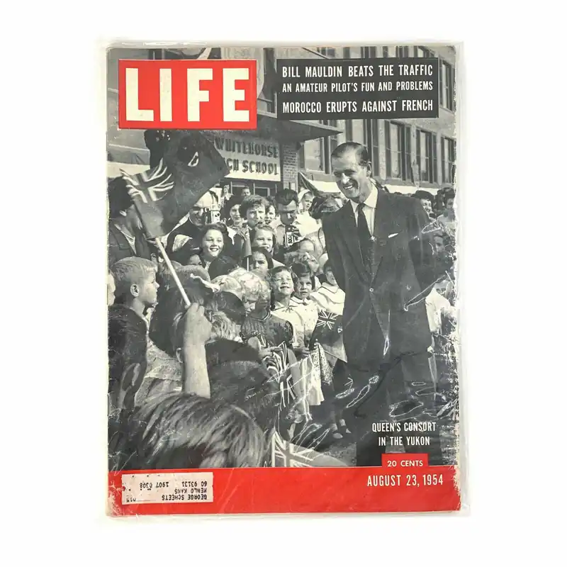 Vintage Life Magazine Full Size “Queens Consort In The Yukon” - August 23, 1954